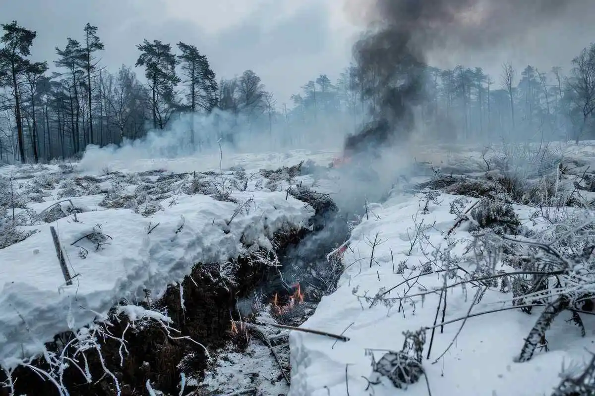 underground peat fires